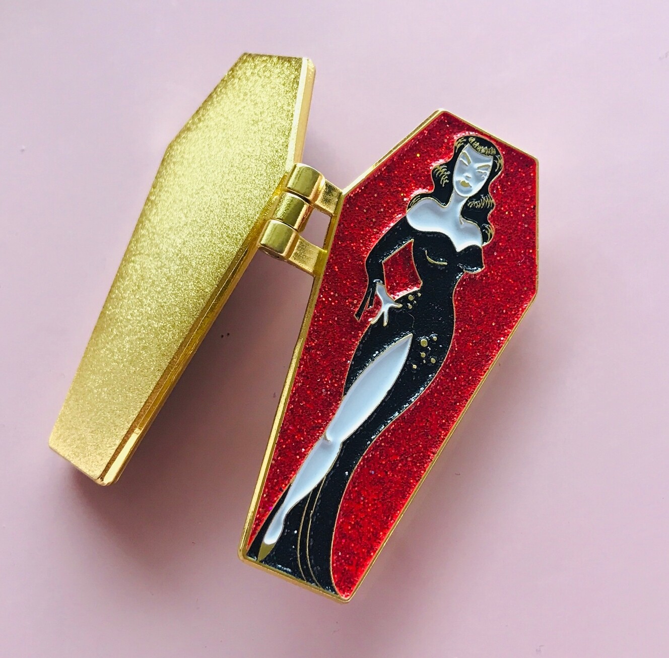  Vamp, Enamel Pin with Glitter!