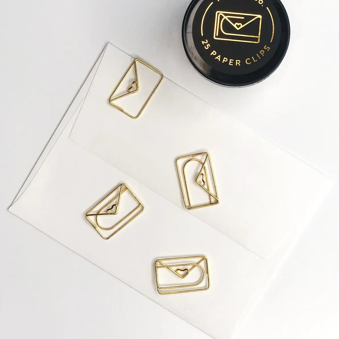 Love Letter Gold Plated Paper Clips