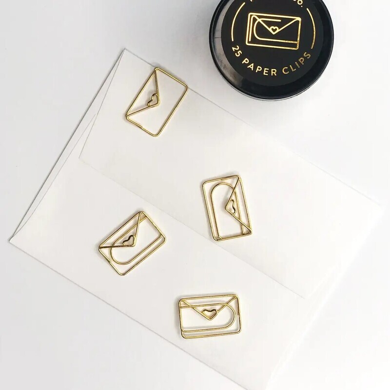 Love Letter Gold Plated Paper Clips