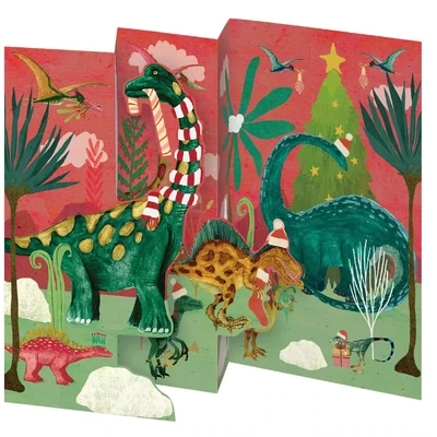 Dino Mighty Christmas Tri-Fold Card Pack