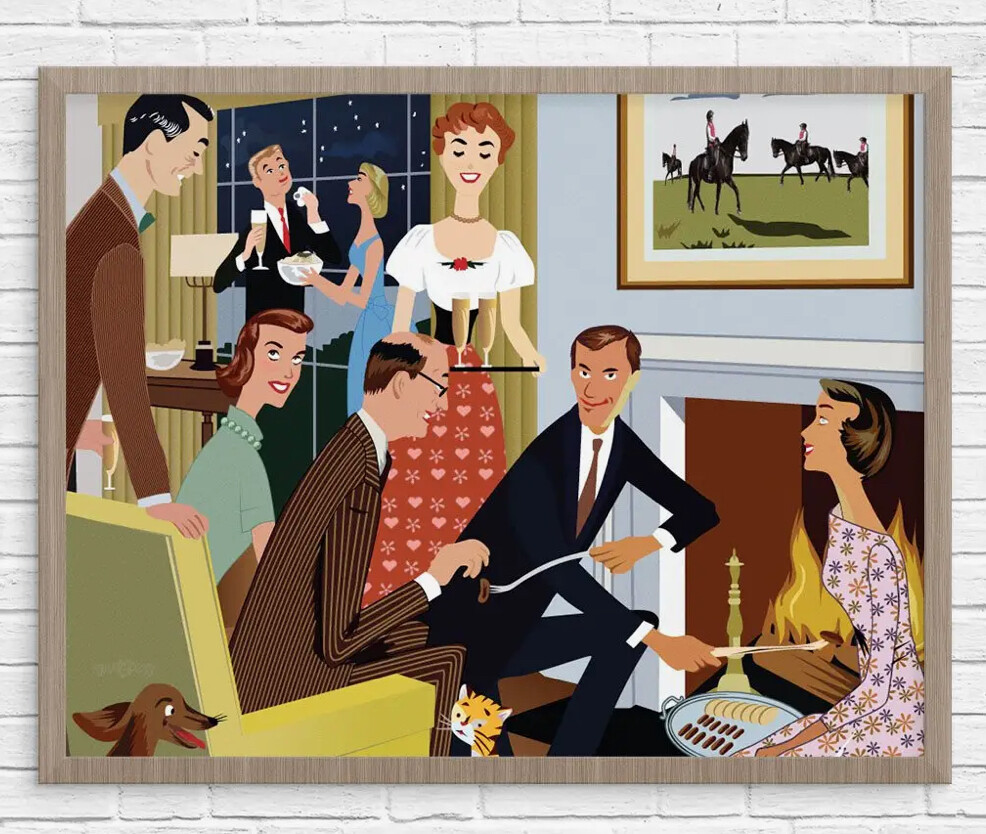 Mid-Century Cocktail Party Magnet
