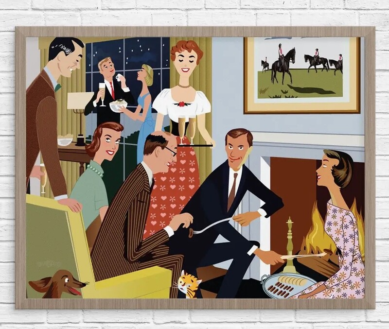 Mid-Century Cocktail Party Magnet