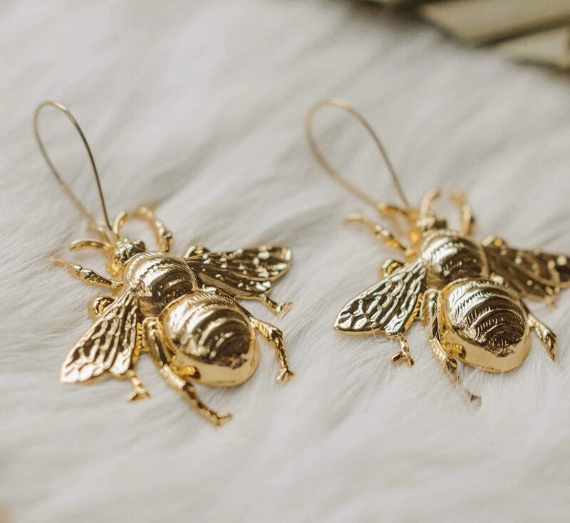 Golden Bumblebee Earrings