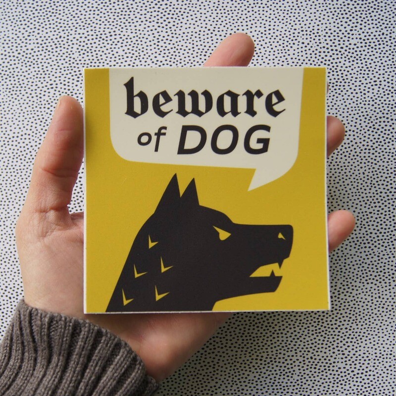 Beware Of Dog Decal