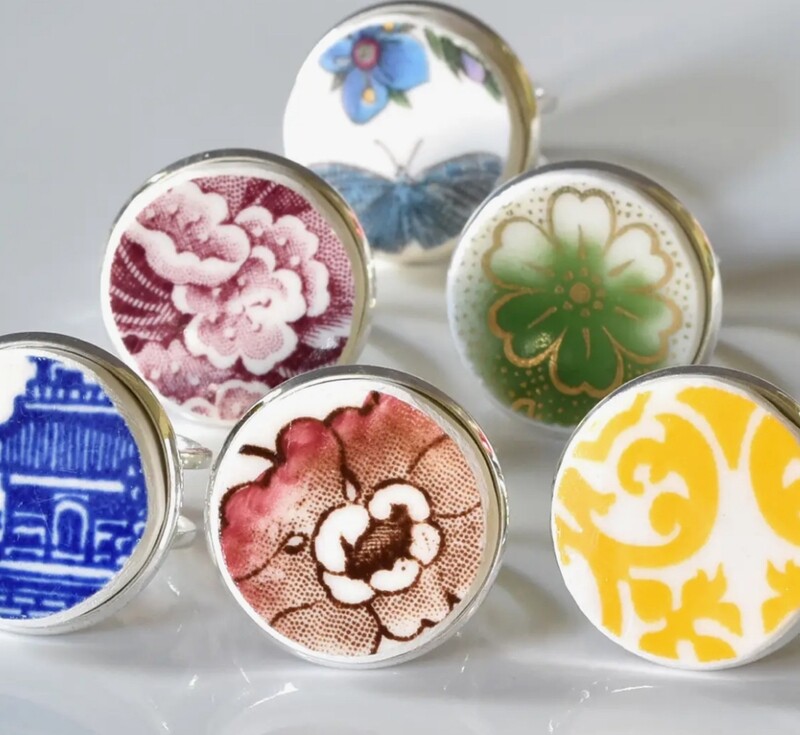 Broken Plate Circle Adjustable Ring