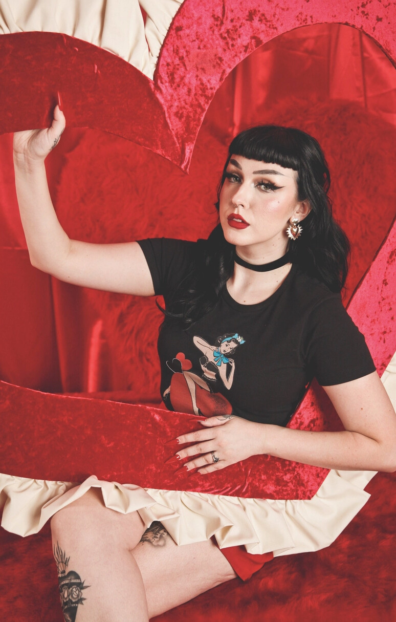 All My Love Fitted Tee in Black