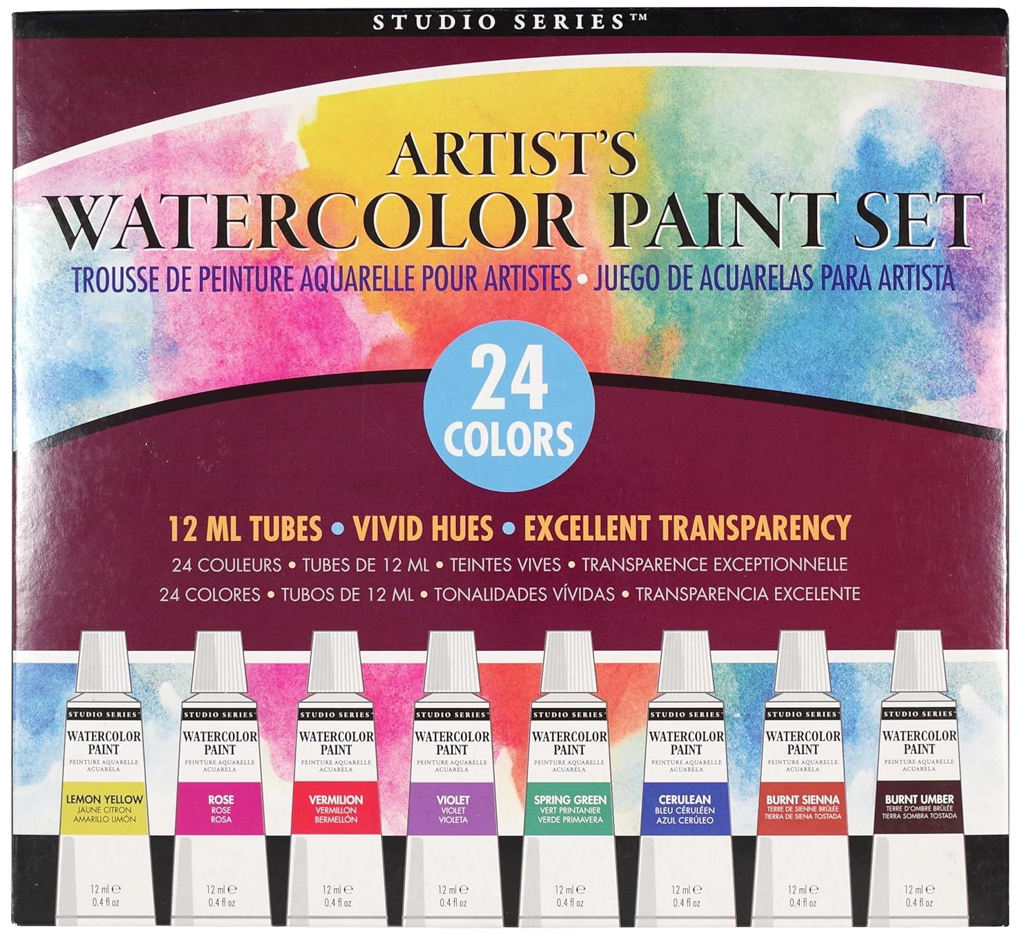 Artist Watercolor Paint Set 24 Colors
