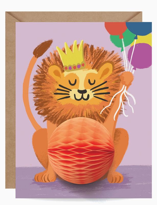 Pop-Up Birthday Card, Lion
