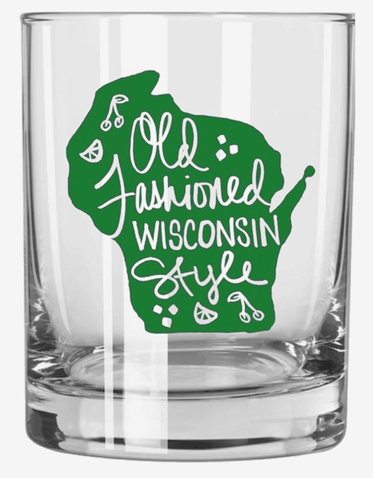 Wisconsin Old Fashioned Glass Green
