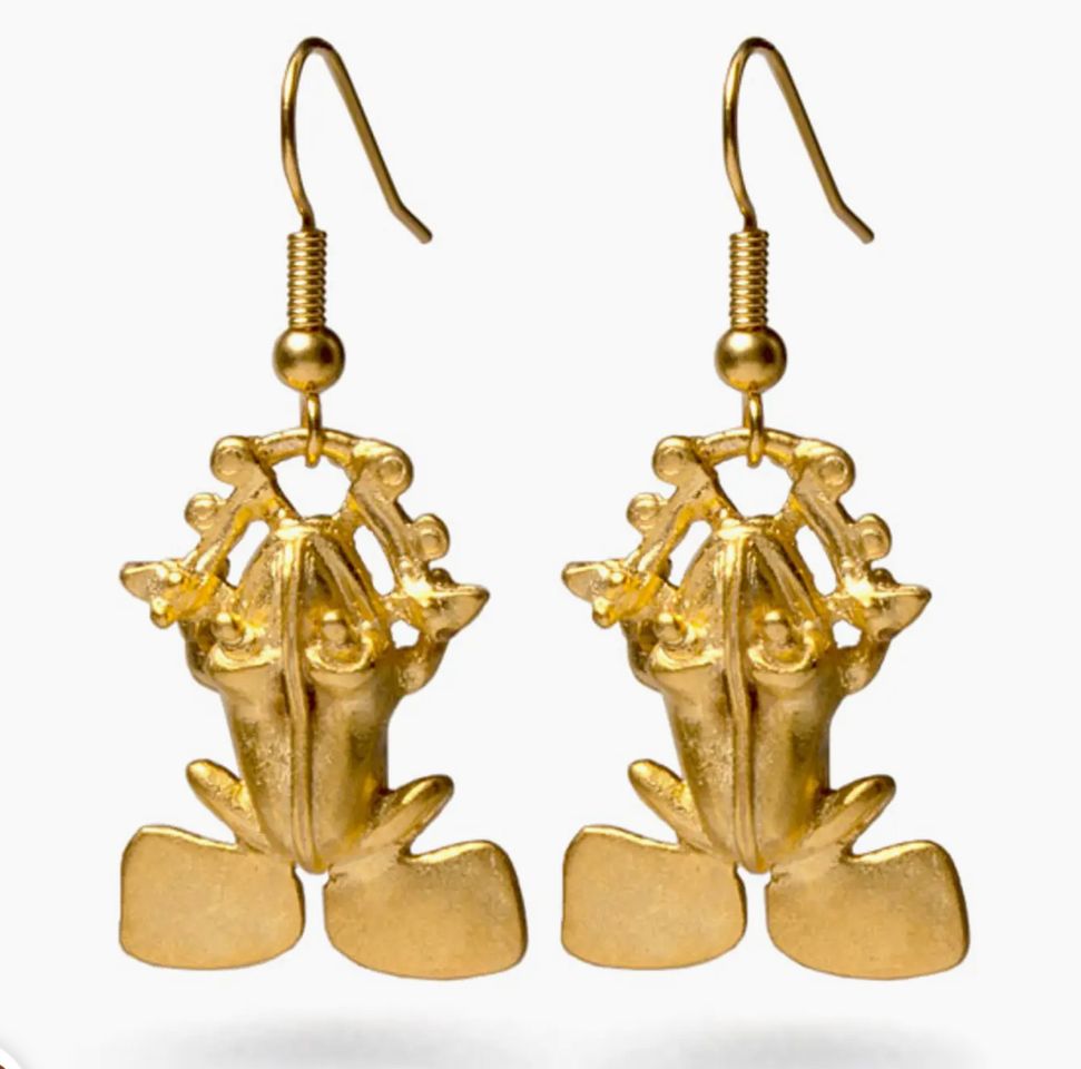Pre-Columbian Frog Earrings