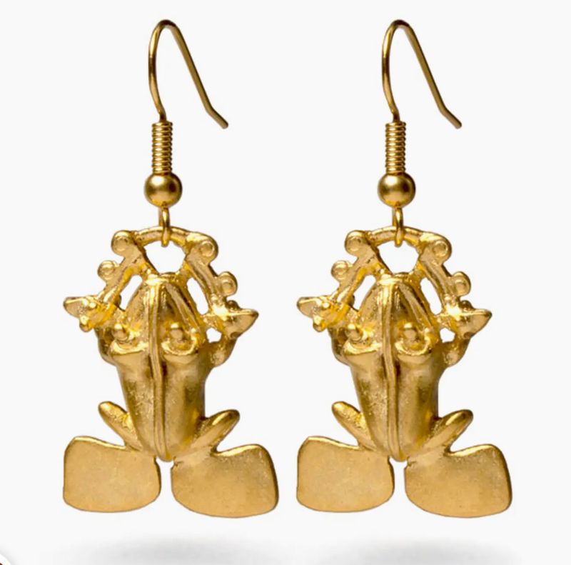 Pre-Columbian Frog Earrings