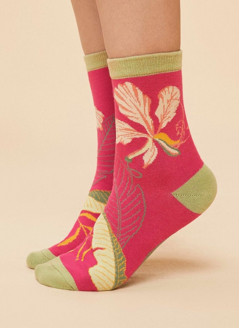 Ladies Bamboo Socks,  Dark Rose