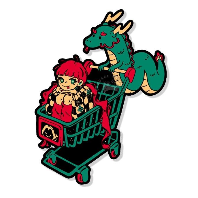 Bamboo Mart Shopping Cart Sticker