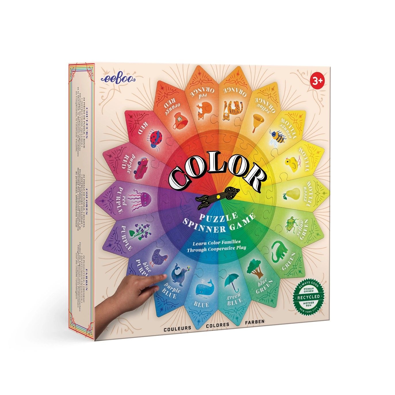 Eeboo Color Puzzle Spinner Game