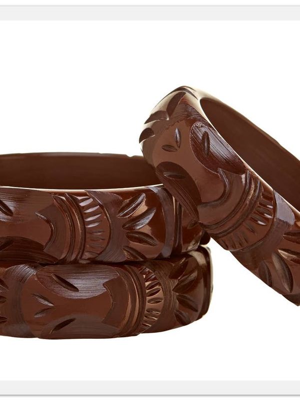 Martiki Cuff Bracelet, Teak