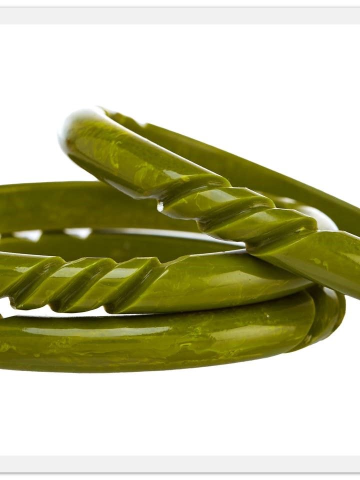 Swizzle Spacer Bracelet, Fern