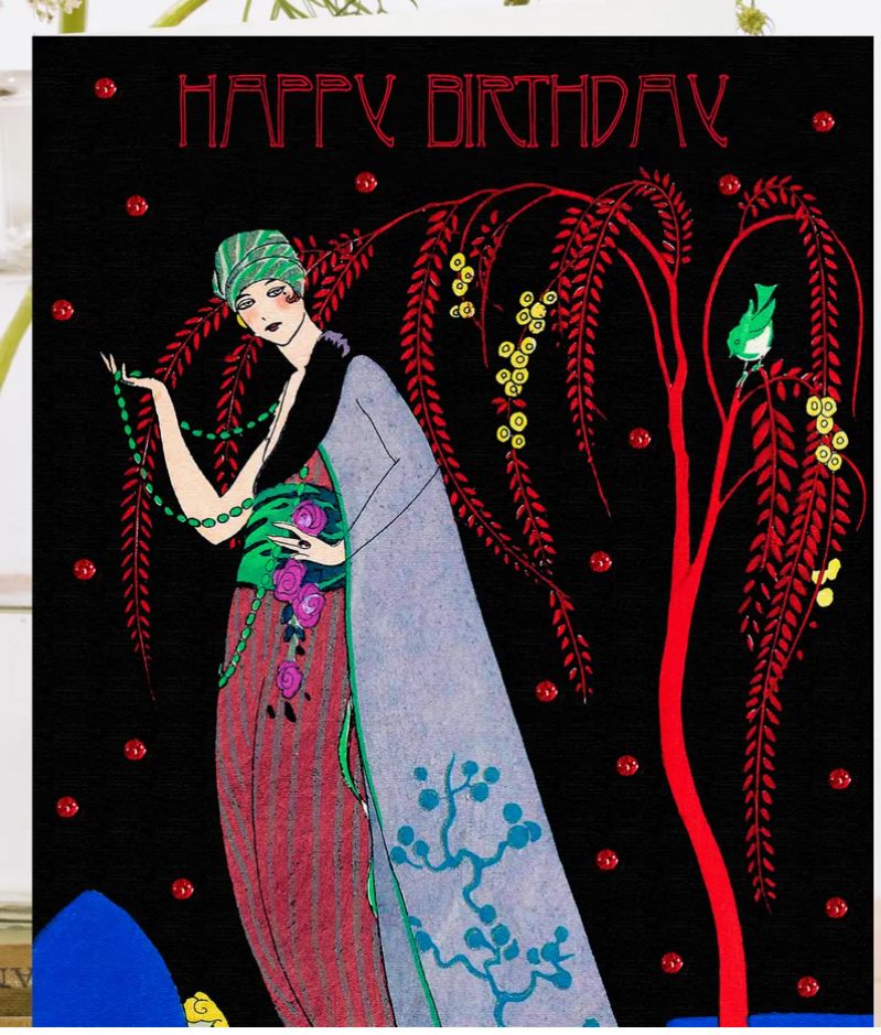 By The Red Tree Blank Birthday Cardq