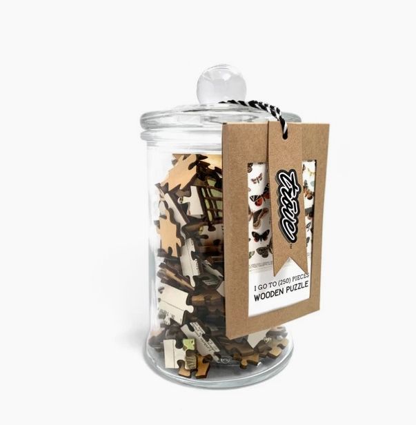 Butterflies &amp; Moths 250 Pc Puzzle In Glass Jar