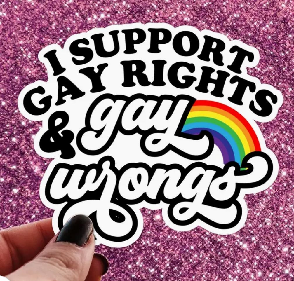I Support Gay Rights &amp; Gay Wrongs 2”