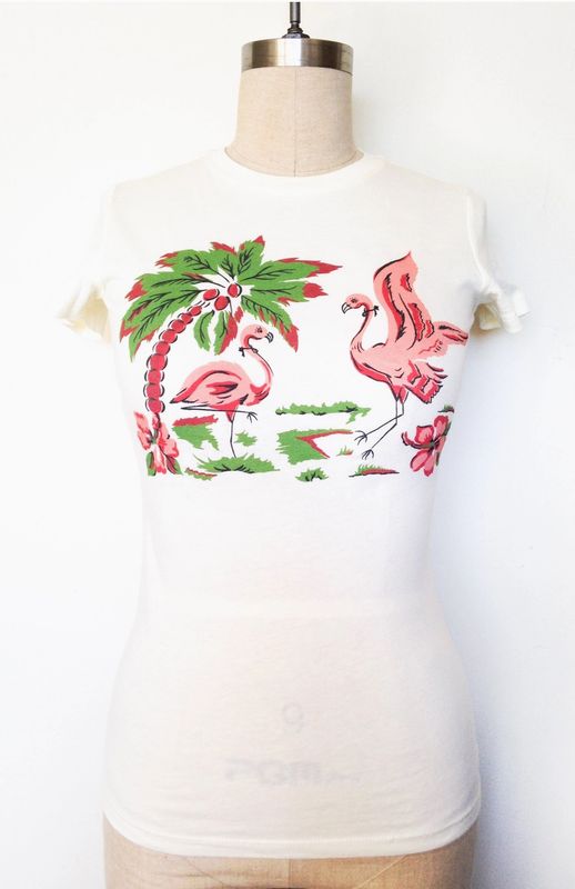 Pink Flamingo Fitted Tee