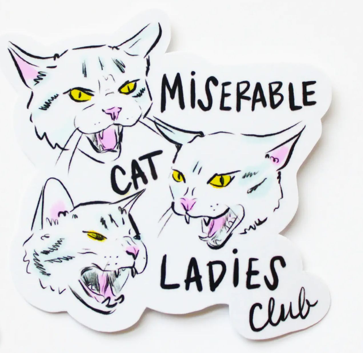 Miserable Cat Ladies Club Sticker 