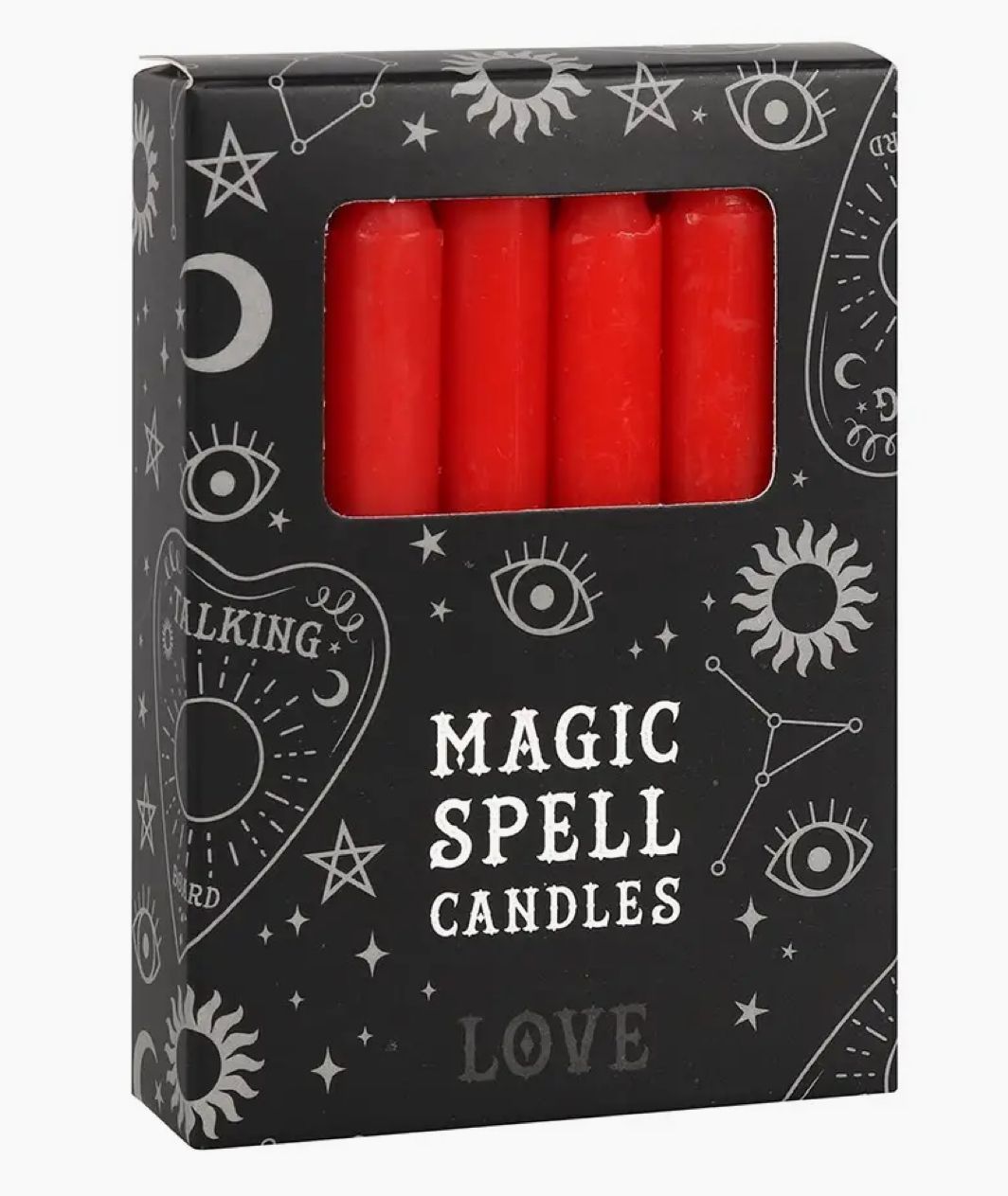 &quot;Love&quot; Magic Spell Red Candles Set of 12