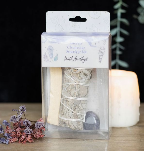 White Sage Smudge Kit With Amethyst