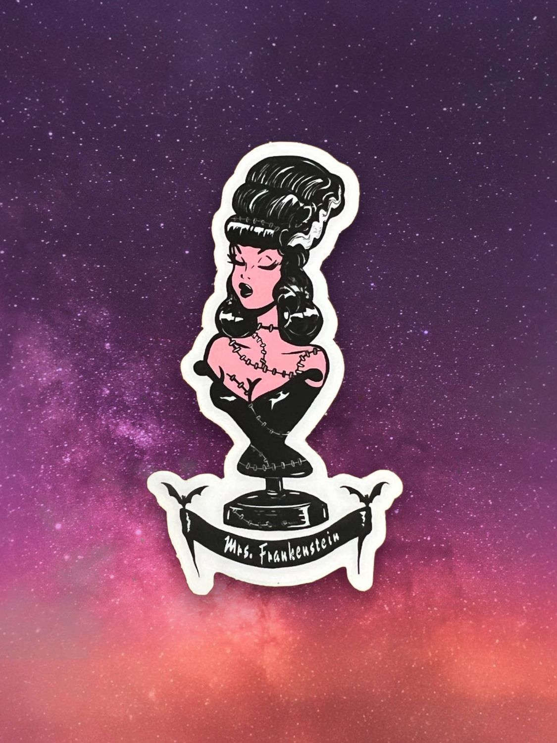 Mrs. Frankenstein - Clear Sticker 