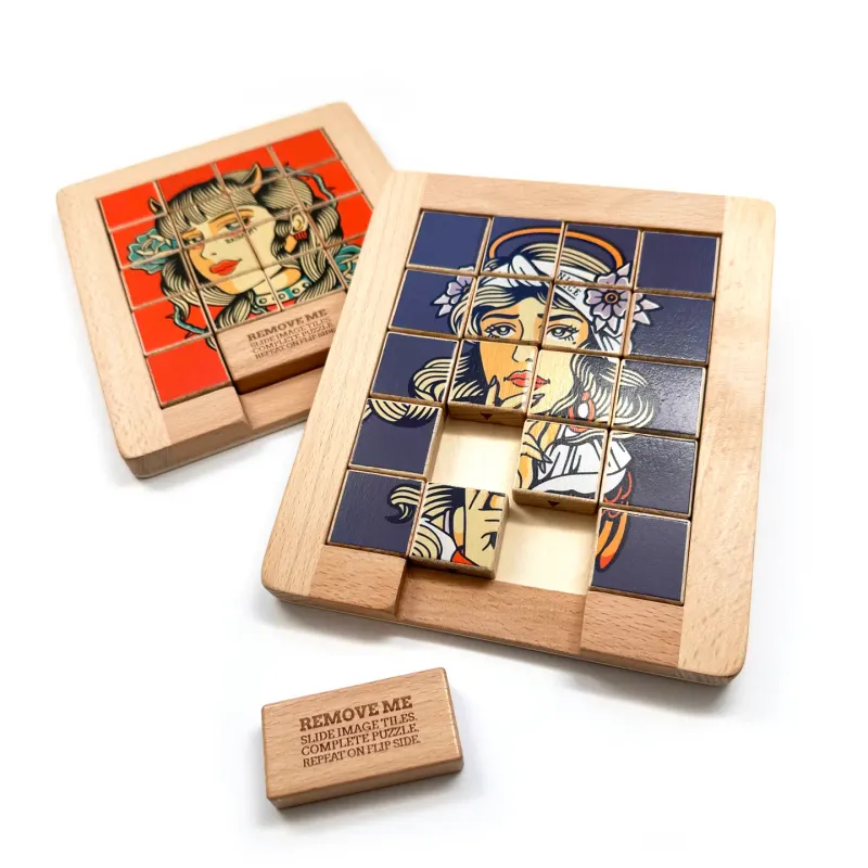 Naughty Vs. Nice Sliding Wooden Puzzle 