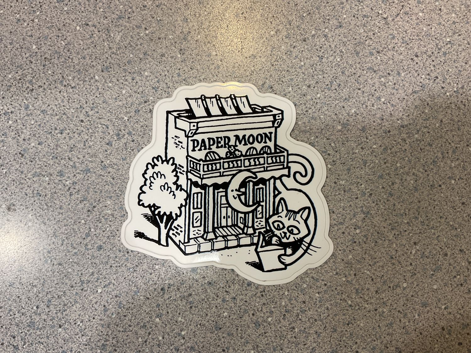 Paper Moon Die-Cut Sticker