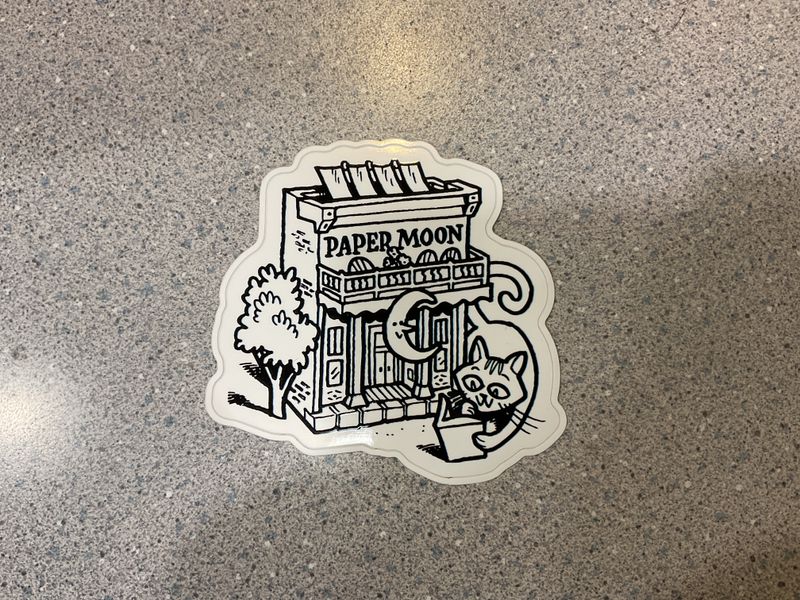 Paper Moon Die-Cut Sticker