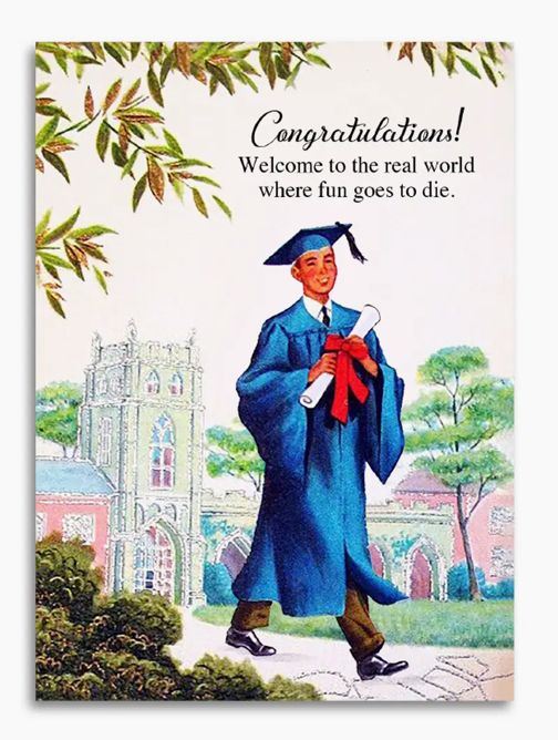 Real World Welcome Graduation Card 