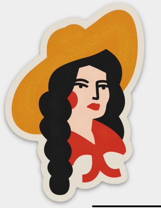 Prairie Cowgirl Sticker