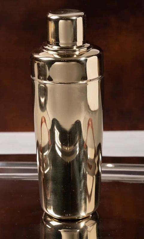 Polished Gold Shaker W/Strainer