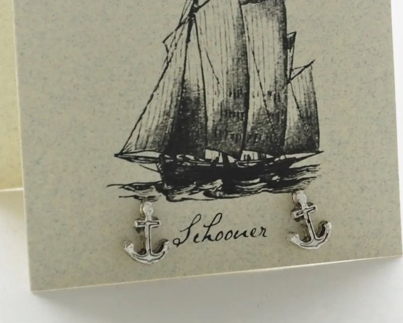 Anchor Stud Earrings