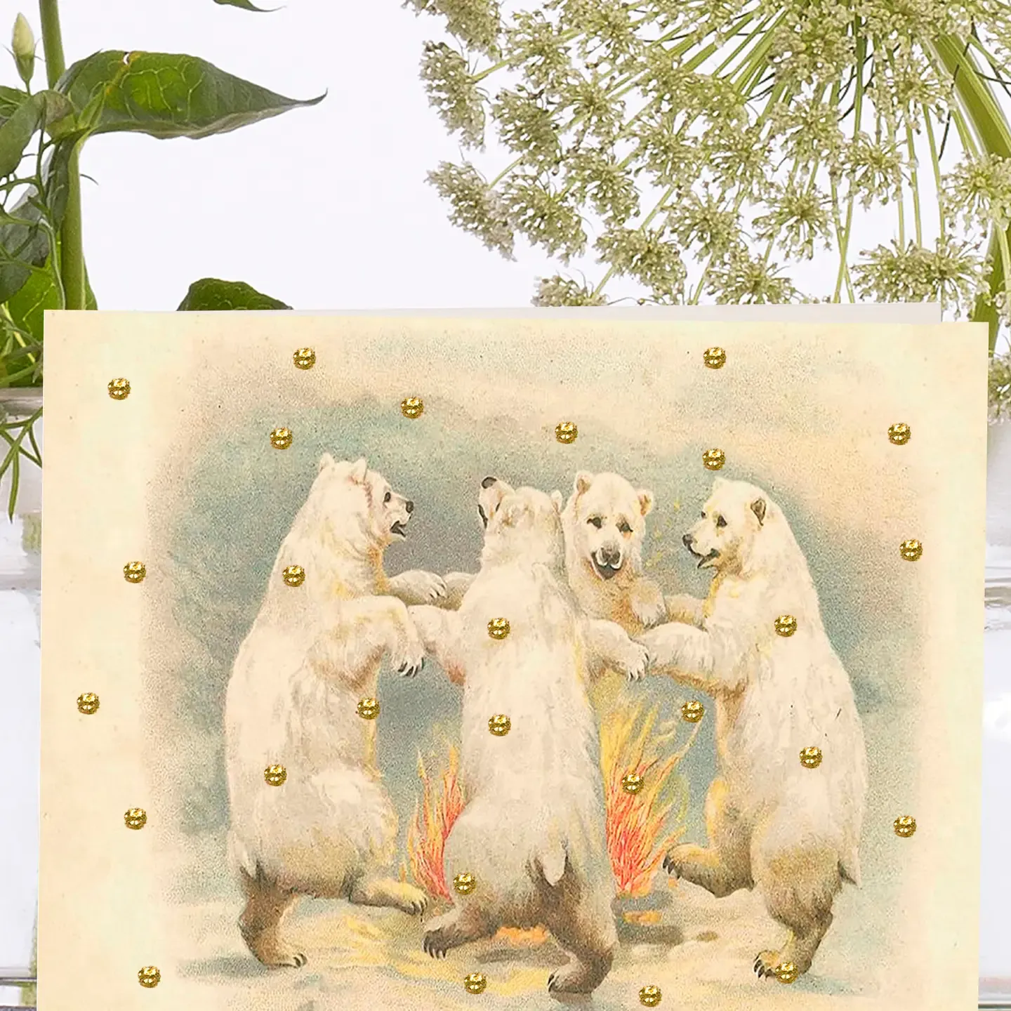 Dancing Bears Christmas Card