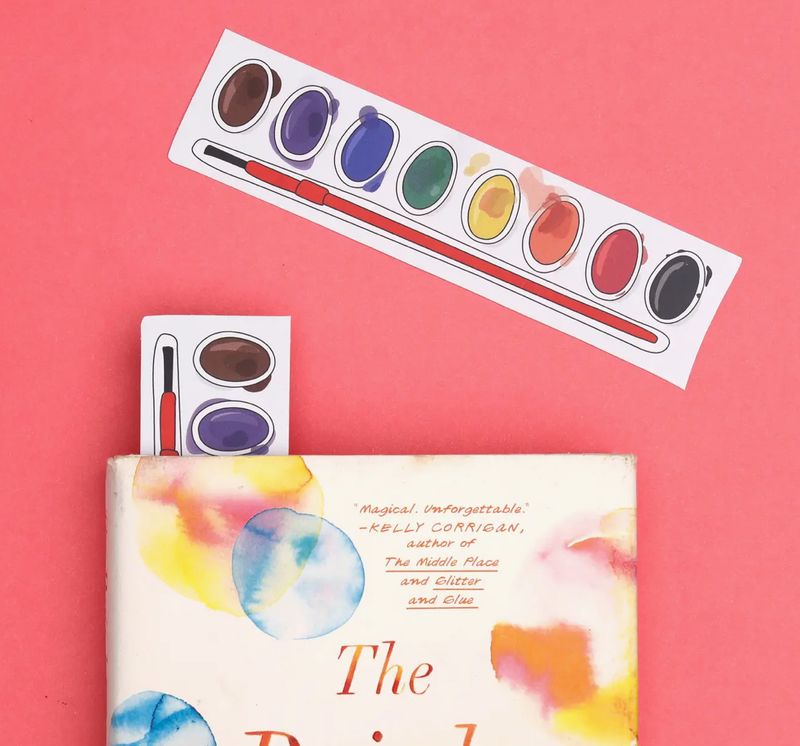 Watercolor Paint Tray Bookmark