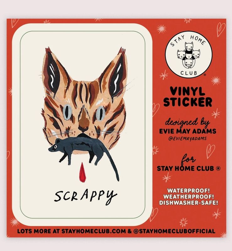 Scrappy Cat Vinyl Sticker