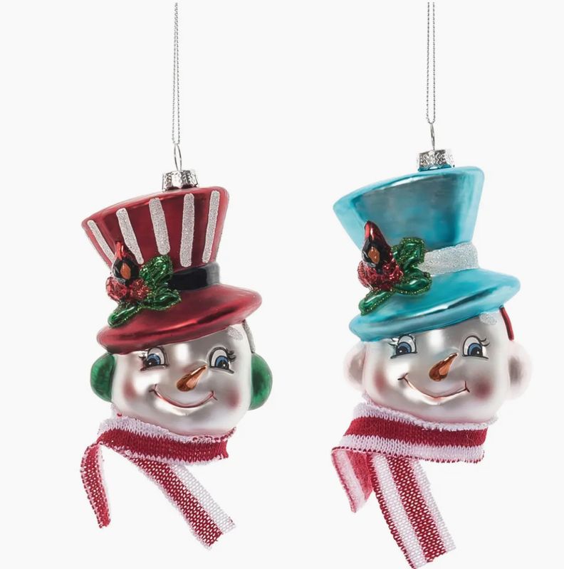 Snowman Glass Ornaments