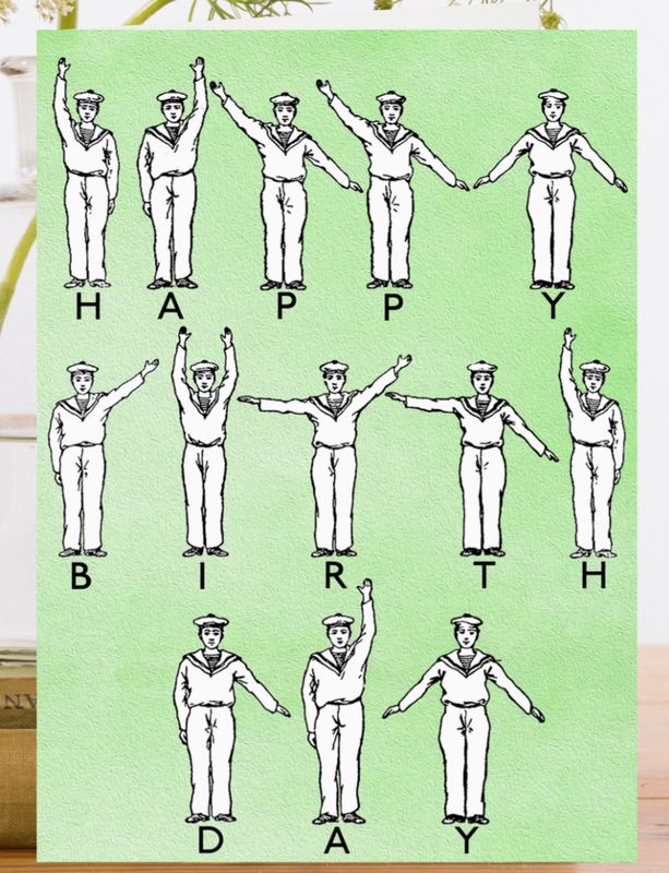 Jignaux A Bras Happy Birthday Card