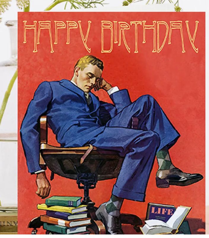 Books Happy Birthday Card