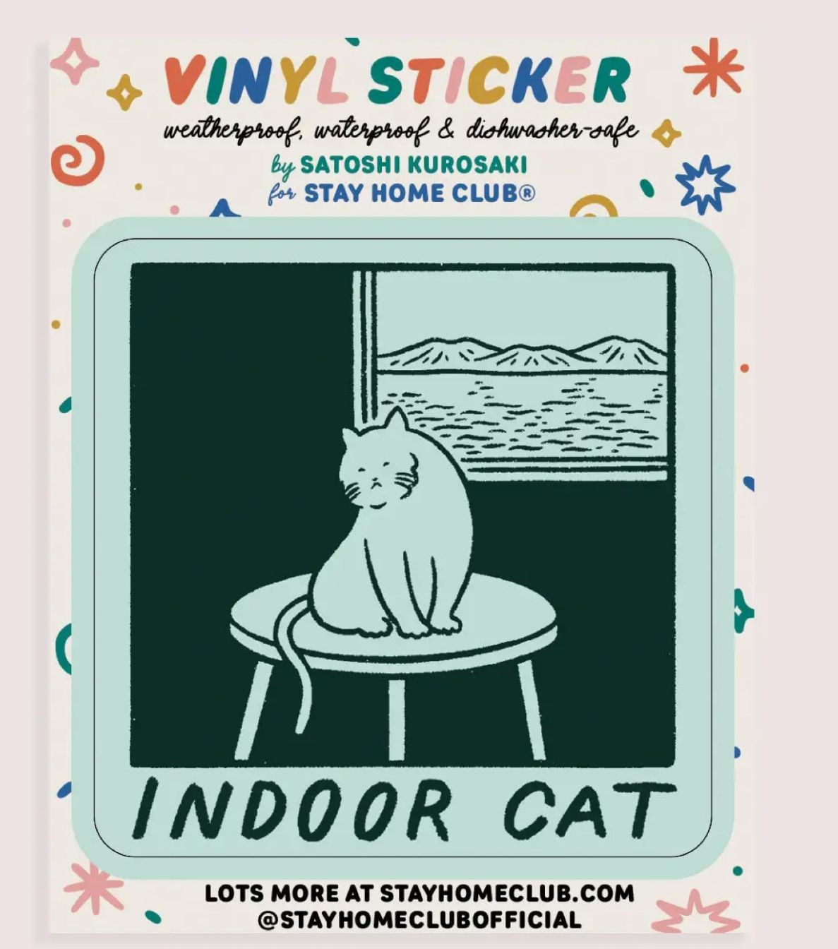 Indoor Cat Vinyl Sticker