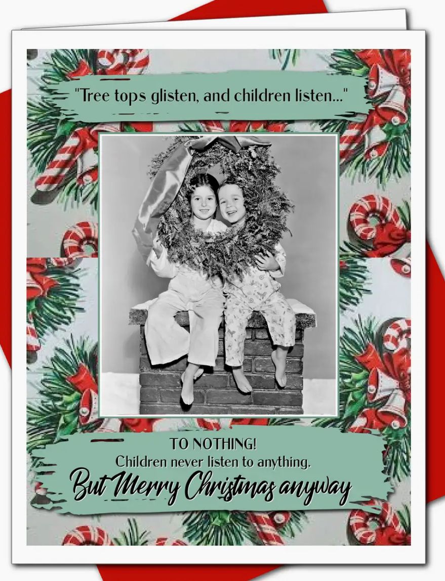 Children Listen Christmas Card