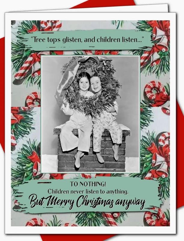 Children Listen Christmas Card