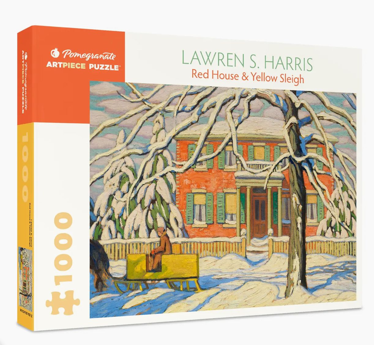 Lawrence Harris: Red and Yellow Sleigh 1000 pc. puzzle