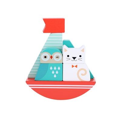 Owl &amp; the Pussy-Cat Wooden Stacking Toy