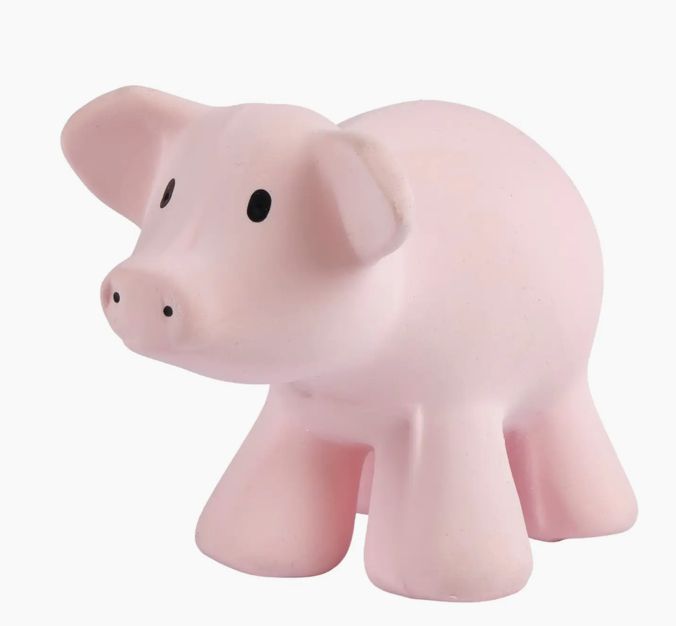 Pig Natural Rubber Rattle
