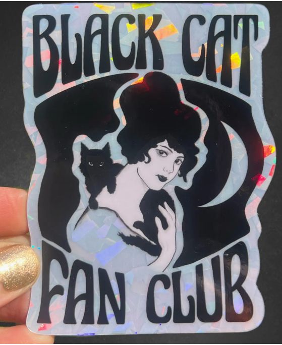 Black Cat Fan Club holographic sticker