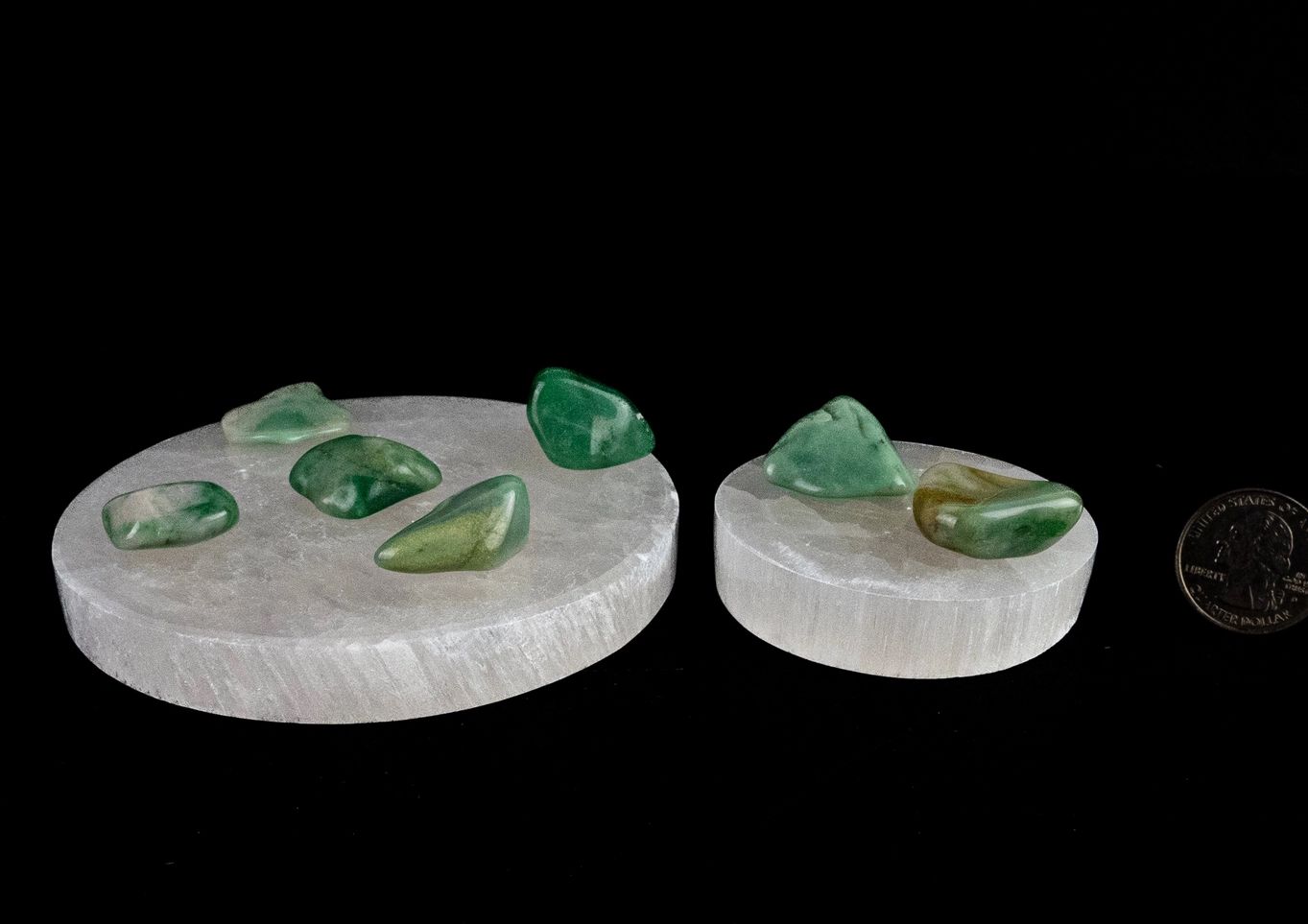 Selenite Round Charging Plate 10cm 