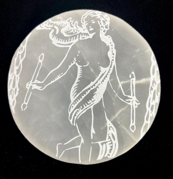 The World Selenite Charging Plate 10cm